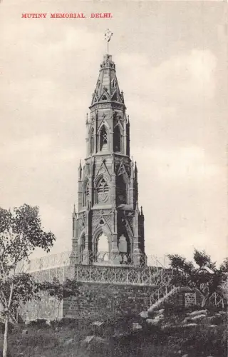 L376 Indien Munty Memorial Delhi Vintage Postkarte