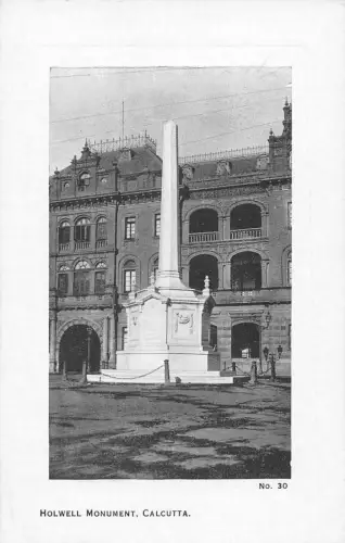L376 Indien Holwell Monument Kalkutta Vintage Postkarte