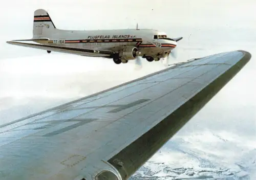 A157 Flugzeug Flugfelag Islands Airline TF-ISA c/n 12184 in Luftpostkarte