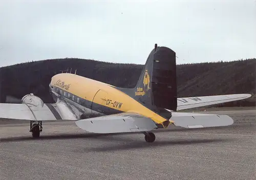 A157 Flugzeug Air North CF-OVW Dawson City Yukon Kanada Flughafen Postkarte