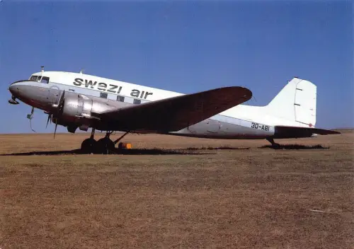 A156 Flugzeug Swazi Air Fluggesellschaft 3D-ABI Rand Airport Südafrika Postkarte