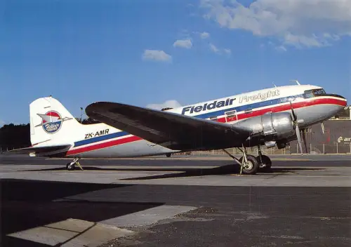 A157 Flugzeug Fieldair ZK-AMR am Wellington New Zealand Airport Postkarte