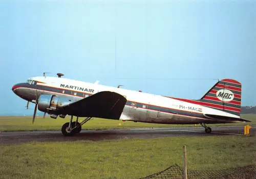 A157 Flugzeug Martinair Airlines PH-MAG Antwerpen Belgien Flughafen Postkarte