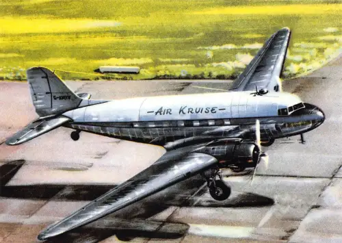 A157 Flugzeug Air Kruise Airline G-AMYV c/n 32943 Start Postkarte