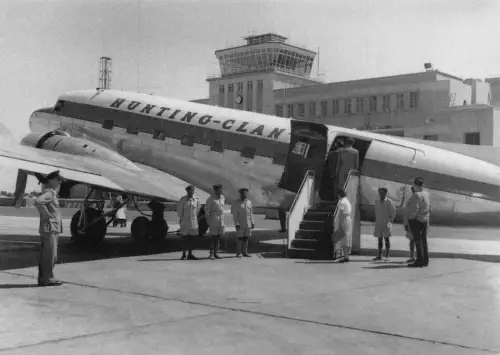 A156 Flugzeug Jagd-Clan Fluggesellschaft Menschen Einschiffung Postkarte