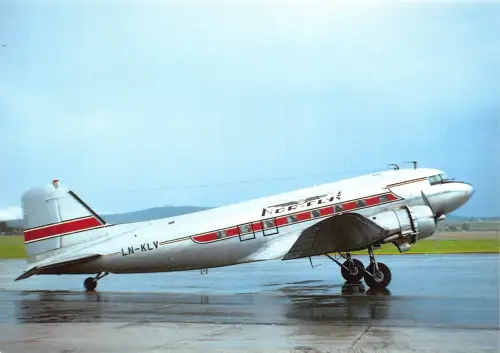 A157 Flugzeug Nor-Fly Airline LN-KLV c/n 4828 am Flughafen Postkarte