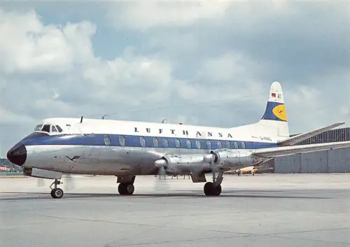 A156 Flugzeug Deutsche Lufthansa Fluggesellschaft Vickers Viscount 814 D-ANAD Postkarte