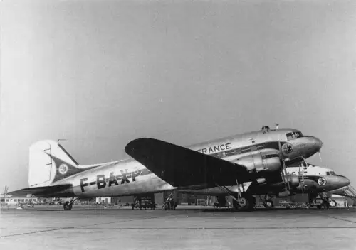 A156 Flugzeug Air France Fluggesellschaft F-BAXP c/n 19799 am Flughafen Postkarte
