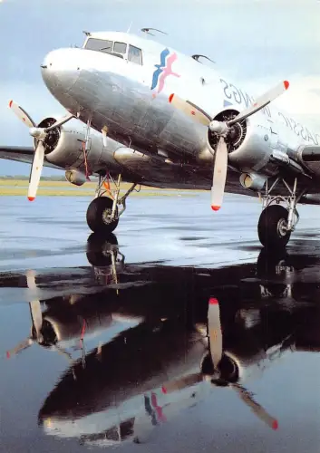 A155 Flugzeug Classic Wings D-CCCC am Flughafen Lübeck Deutschland Spiegelpostkarte