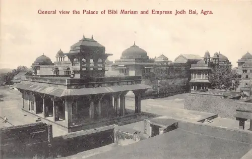 L378 Indien Palast von Bibi Miriam Kaiserin Jodh Bai Agra Panoramablick Postkarte