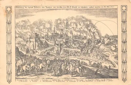 A151 Deutschland 1915 Belagerung von Bautzen Zeichnung 1. Weltkrieg Feldpostkarte