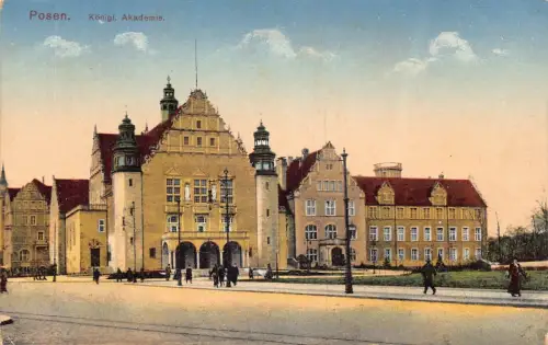 A152 Polen 1915 Posen Koenigl Akademie Akademie 1. Weltkrieg Feldpostkarte