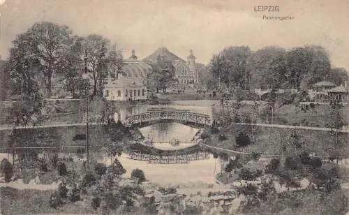 A167 Deutschland Leipzig Palmengarten Palmengarten Vintage Postkarte