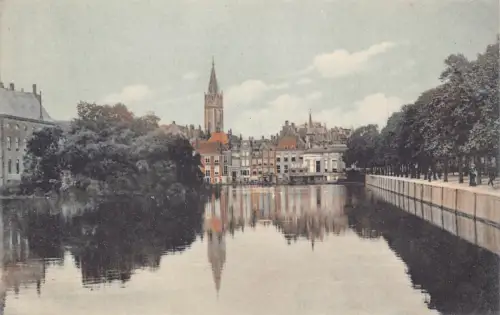 L259 Niederlande Gravenhage Hofvijver Vintage Postkarte