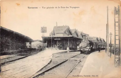 Frankreich Tarascon Gare Bahnhof Vintage Postkarte L552