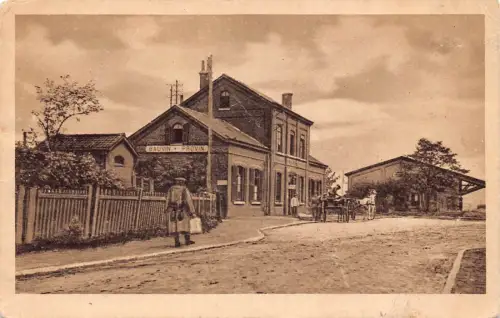 Frankreich Bauvin Provinz Gare Bahnhof Vintage Postkarte L552
