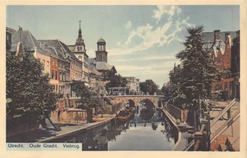 L259 Niederlande Utrecht. Oude Gracht. Viebrug. alte Postkarte