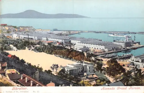 L256 Gibraltar Alameda Grand Parade. alte Postkarte