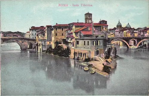L257 Italien ROM - Isola Tiberina. alte Postkarte