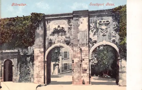 L256 Gibraltar Southport Gates. alte Postkarte