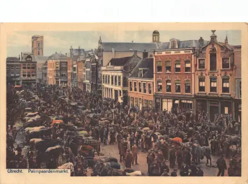 L259 Niederlande Utrecht. Paimpaardenmarkt Vintage Postkarte