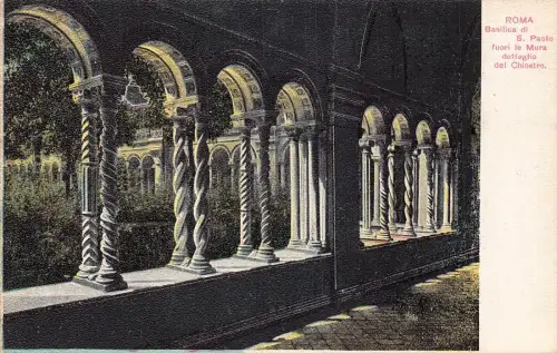 L257 Italien ROM - Basilica di S. Paolo fuori le Mura Vintage Postkarte
