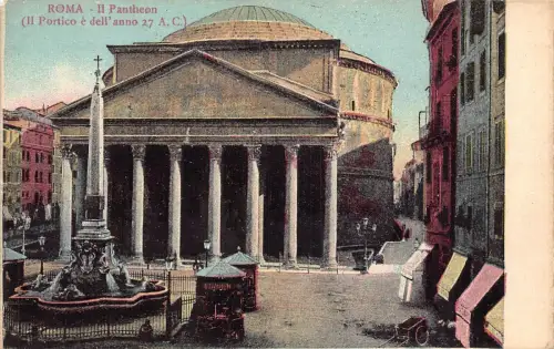 L257 Italien ROM - Pantheon (Il Portico è dell'anno 27 n. Chr.) Vintage Postkarte