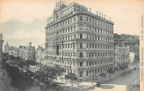 L251 Brasilien AVENIDA RIO BRANCO - RIO DE JANEIRO Vintage Postkarte