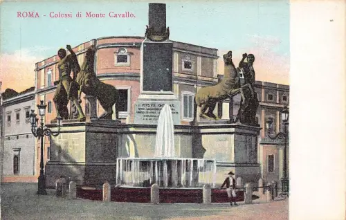 L257 Italien ROM - Colossi di Monte Cavallo. alte Postkarte