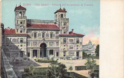 L257 Italien ROM - Villa Medici Palazzo dell'Accademia di Francia Vintage Postkarte