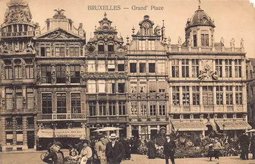 L258 Belgien BRUXELLES - Grand' Place Vintage Postkarte