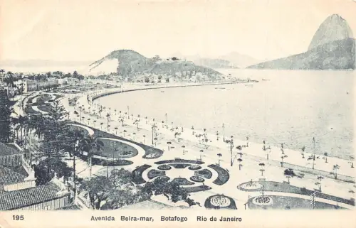 L250 Brasilien Avenida Beira-mar, Botafogo Rio de Janeiro Vintage Postkarte