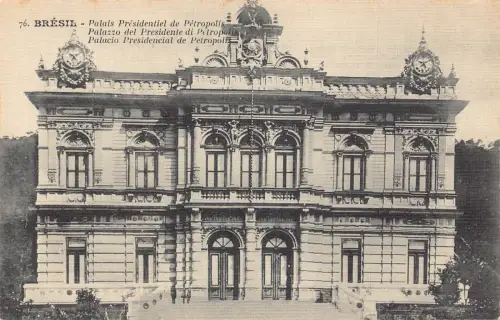L250 Brasilien BRÉSIL - Palais Présidentiel de Pétropolis Vintage Postkarte