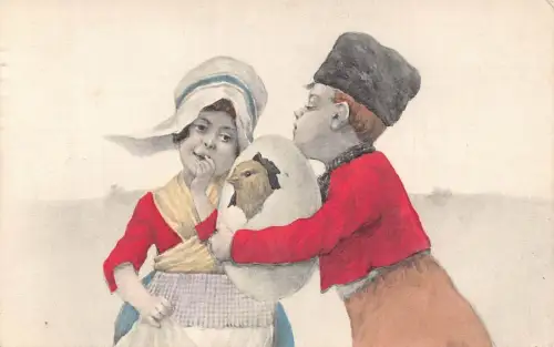 L044 Oster Riesenei Kinder Vintage Postkarte