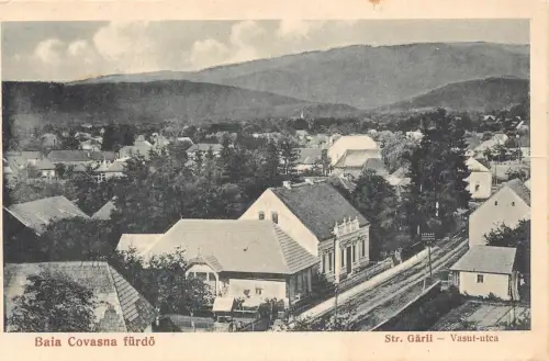 L109 Rumänien Covasna Eisenbahn Vintage Postkarte