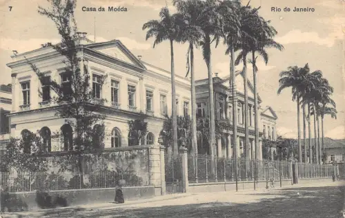L250 Brasilien Casa da Moéda Rio de Janeiro Vintage Postkarte