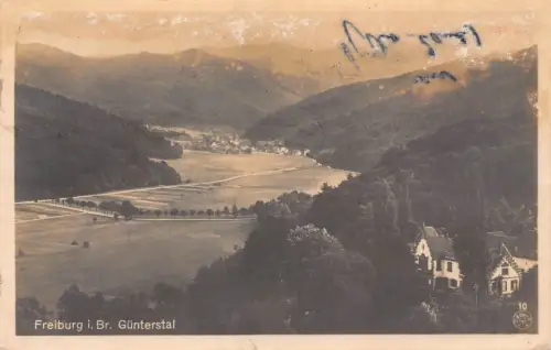 L022 Deutschland 1922 Freiburg Günterstal Ansicht Wald Vintage Postkarte