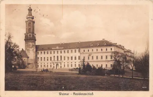 A166 Deutschland 1918 Weimarer Residenzschloss Schloss 1. Weltkrieg Feldpostkarte
