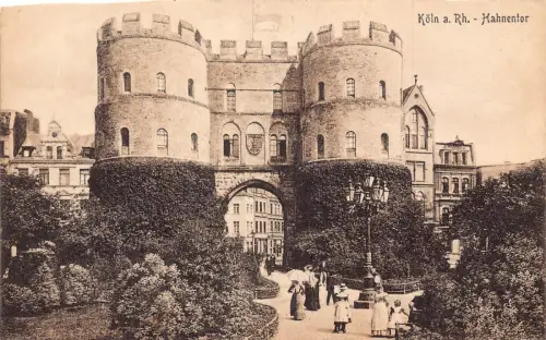 L022 Deutschland Köln Köln am Rhein Hahnentor Turm Vintage Postkarte