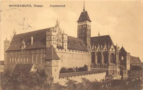A164 Deutschland 1913 Marienburg Westpr Hochschloss Schloss Vintage Postkarte