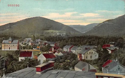 A160 Tschechien Ossegg Osek Gesamtansicht Vintage Postkarte