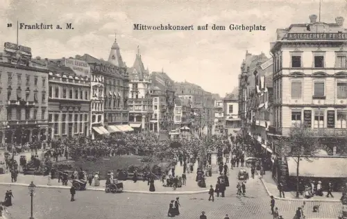 A163 Deutschland Frankfurt a M Konzert Carl Leuchs Uhren A Steglehner Postkarte