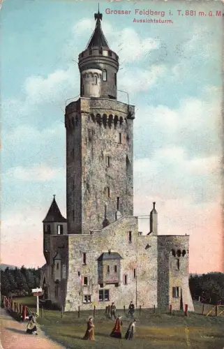 A162 Deutschland 1911 Großer Feldberg i T Aussichtsturm Turm Postkarte