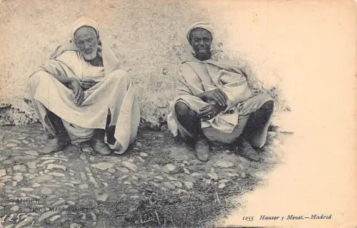 L044 Marokko Mandar Araber Typen Ethno Vintage Postkarte