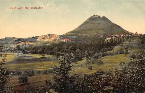 A166 Deutschland 1908 Gruss von Staufern Berg Vintage Postkarte