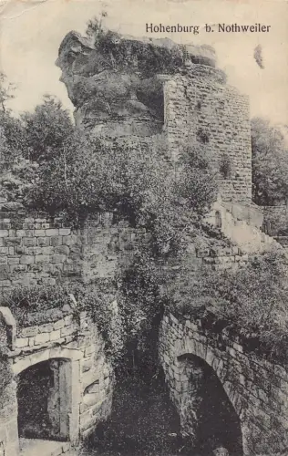 A161 Deutschland 1910 Hohenburg B Nothweiler Zitadelle Vintage Postkarte