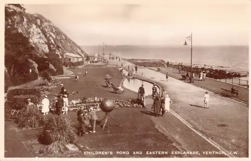 L234 England Kinderteich Eastern Esplanade Ventnor RPPC Vintage Postkarte