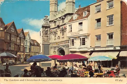 L236 England Canterbury Gardens und Christchurch Gate Dubonnet Lenleys Postkarte