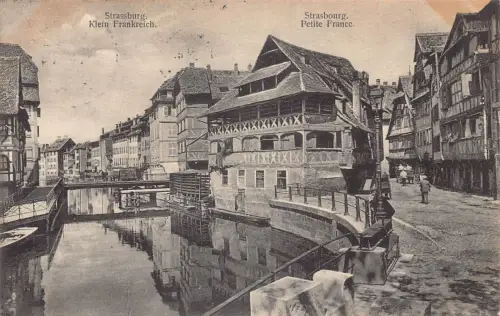 A140 Frankreich 1913 Straßburg Klein Frankreich Kanalbrücke Vintage Postkarte