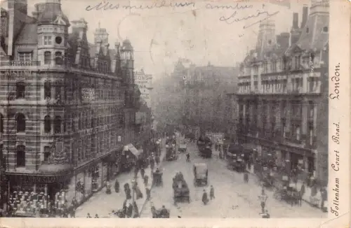 L237 England 1907 London Tottenham Court Road Clothing Son's Rubber Ink Postkarte